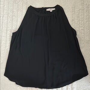 Loft black sleeveless blouse